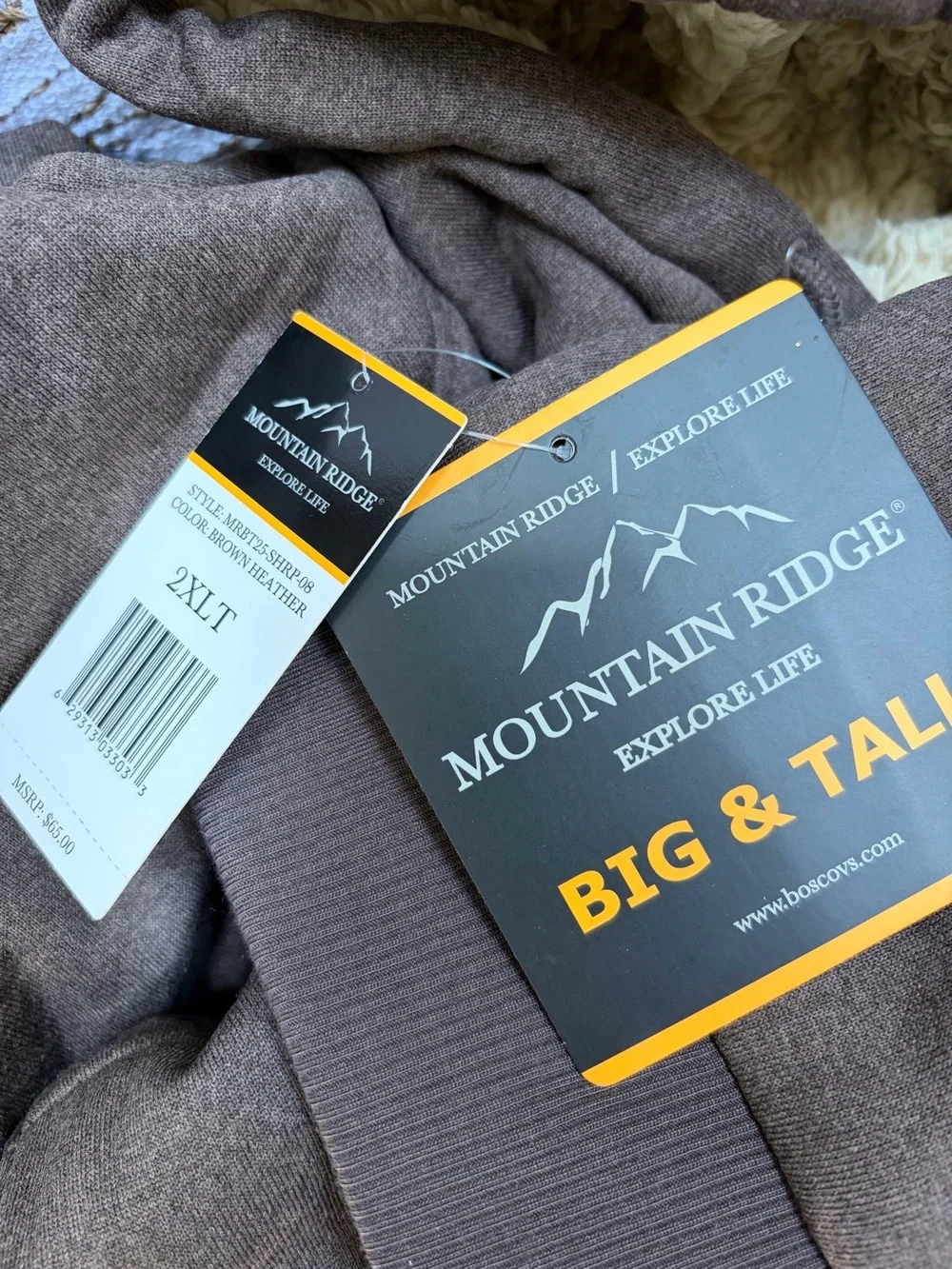 Men's Hooded Sherpa-Lined Jacket - Dark Brown